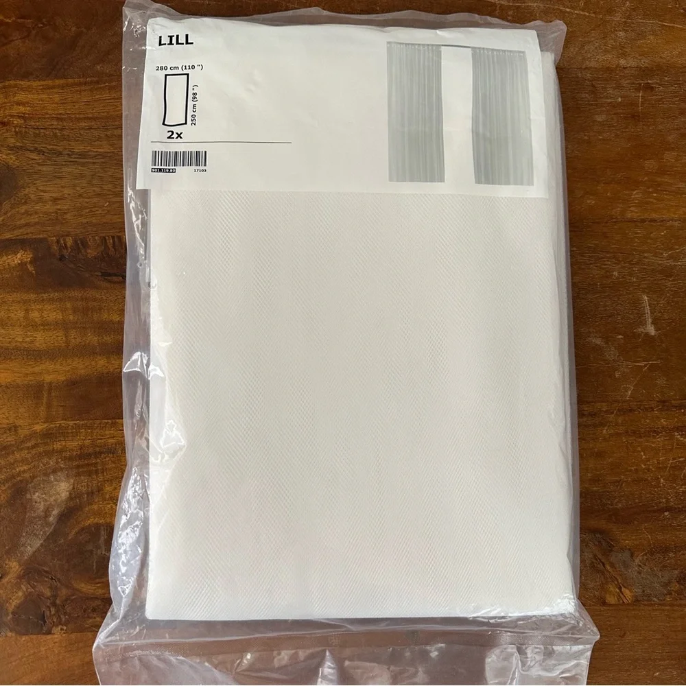 IKEA White LILL Curtains 110” x‎ 98”